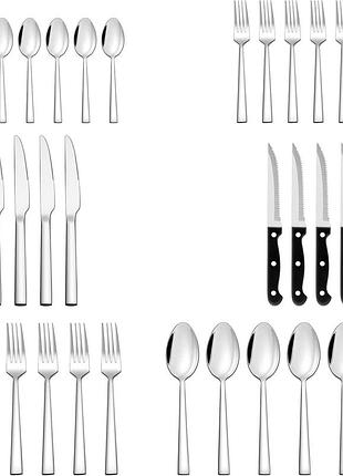 Набір столових приборів із 36 предметів на 6 персон stainless steel flatware cutlery set столовий набір із неіржавкої сталі