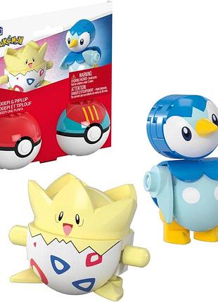 Набор для сборки фигурок покемонов mega pokemon jct44 41 детали мини покеболы фигурки тогепи и плинфла