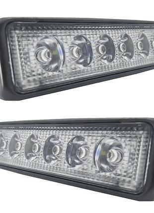 2 шт. універсальні світлодіодні фари 155 мм 6000 k 2000 lm 18 w yy-04-2x18-mini додаткове освітлення автомобіля