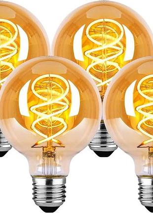 4 шт. лампочка e27 4 вт g80 roomrite vintage light bulb винтажная светодиодная лампа для светильников