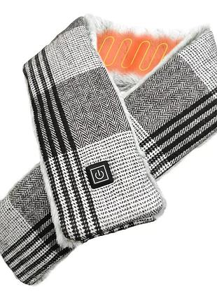 Розумний електричний шарф із підігрівом scarf smart heating (black/white)