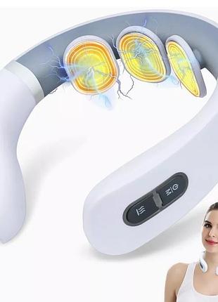 Массажер для шеи neck care therapy ast-905h шейный массажер с подогревом и вибрацией, массаж tens