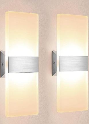 2 шт. настенные светильники lureshine led wall lihg g9 g9-2835-88led 29x11 см 12 вт современные светодиодный бра