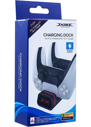 Зарядна док-станція для ps5/x-series s/x/ns/google dobe charging dock tyx-0613b подвійна зарядна док-станція для контролера