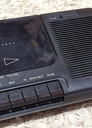 Sony tcm-818 компактный кассетный магнитофон / диктофон 1988рик