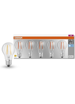 5 шт. светодиодные лампы с нитью накаливания 60 вт osram led base classic a60 806lm грушевидные лампочки