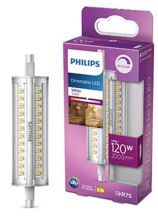 Димована лампа з теплим білим світлом 14 w = 120 w philips led r7s лампа для підлогових світильників