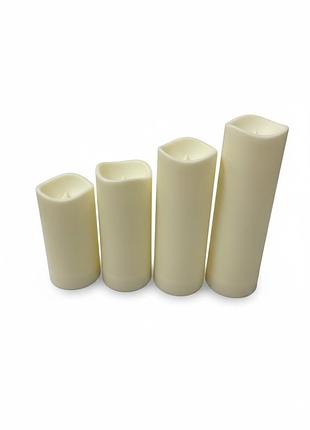 4шт. светодиодные свечи без огня 10/12.5/15/17см soaiy flameless led candles tl010100106 декоративные свечи с пультом ду