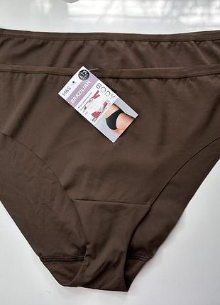 Трусики жіночі безшовні marks&spencer - коричневі, шоколадні рр 22 , 3xl