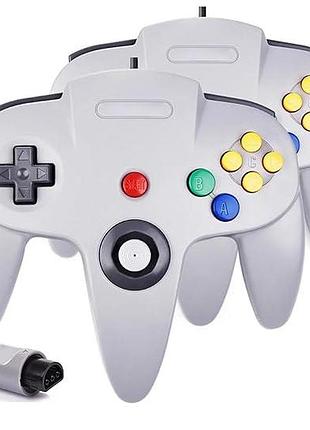 2 шт. проводной джойстик classic controller n64 контроллер для ретро-консоли, проводной геймпад n64