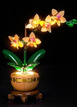 Светодиодная подсветка для лего "орхидея" brickbling p78801 10343 комплект led подсветки для lego 10343