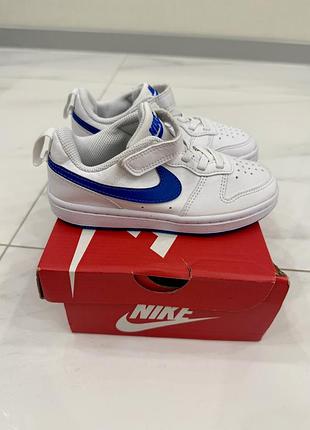 Кросівки для дітей nike court borough low recraft білі з синім