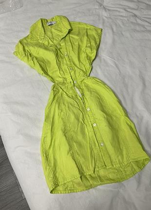 Коротка сукня жіноча bershka салатова xs