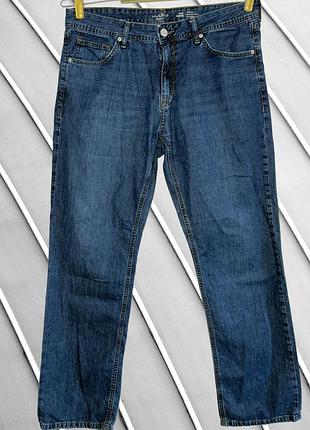 Мужские синие джинсы colin's w34 l32 l xl 50 52 коленейс прямые классические джинсы базовая деним модель прямого кроя colin's w34 l32 50