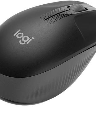 Мышь компьютерная безпроводная logitech m190 wireless charcoal l910-005905 черная 5231303 2