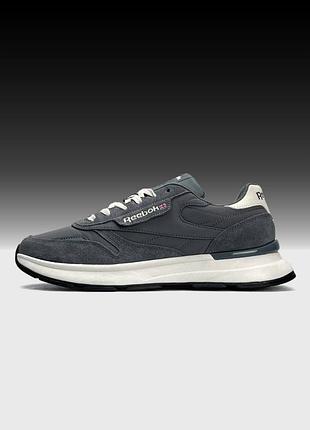 Мужские кроссовки reebok classic dark grey white