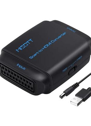 Адаптер misott scart to hdmi converter e619a адаптер hdmi для подключения аудио и видеоустройств
