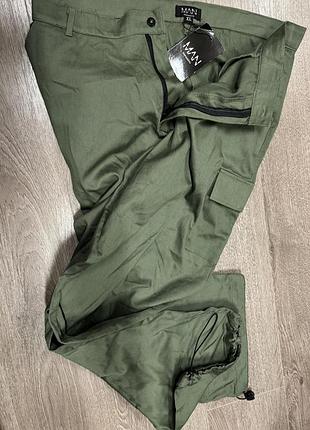 Штани широкі нові легкі  boohoo man cargo trouser стильні 100% бавовна оригінал