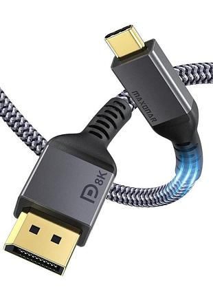 Кабель 3 м usb c displayport maxonar швидкісний кабель для під'єднання пристроїв до монітора пк