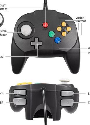 Дротовий контролер miadore n64 2.4g wireless controller класичний ретро-геймпад для консолі nintendo 4