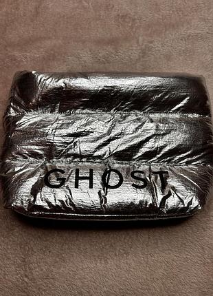 Косметичка для жінок ghost срібляста, м'яка