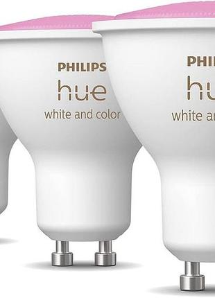 3 шт. умные лампочки philips hue 9290019531 350lm gu10 bluetooth/zigbee комплект смарт лампочек