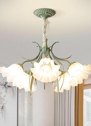 Подвесной светильник на 5 плафонов kaixunl pendant light винтажная потолочная люстра с акриловыми абажурами