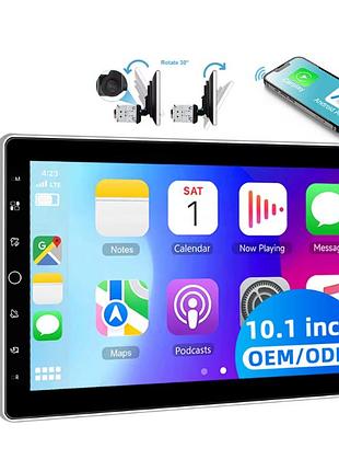 Автомагнітола podofo a4061 1 din автомагнітола поворотним 10.1-дюймовим ips сенсорним екраном