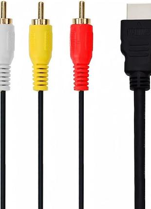 Кабель 1,5 м hdmi-rca male cable кабель для подключения цифровых устройств к аналоговым входам