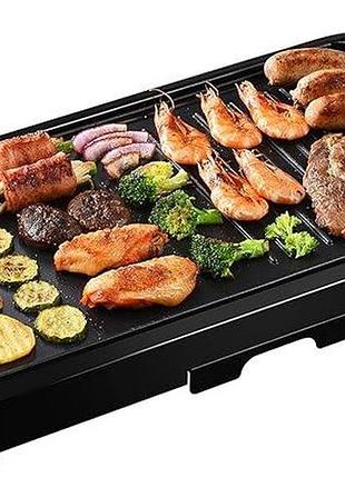 Електрична сковорода-гриль 2 в 1 ikich griddle cp137a велика електрична сковорода з антипригарним покриттям 1600 вт