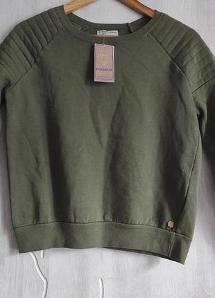 Жіночий світшот кольору хакі (оливковий) молодіжного бренду pull&bear. іспанія