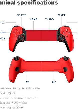 Беспроводной игровой контроллер bsp wireless gaming controller d9, беспроводной геймпад для iphone, ipad, android 5