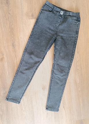 Джинсы теплые джеггинсы на флисе серые гг 46-48 ying collection