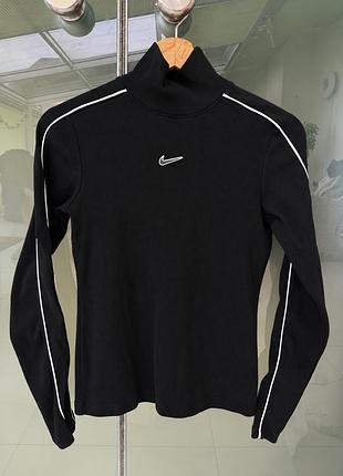 Гольф-водолазка жіноча nike бавовняна в рубчик чорна s
