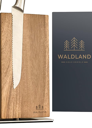 Магнітний блок тримач для ножів waldland дерев'яна підставка для кухонних ножів