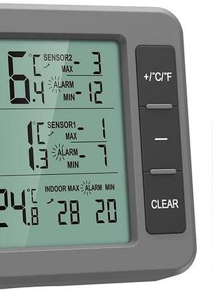 Термометр для холодильника oria refrigerator thermometer wa50gr-zaeu-hy беспроводной цифровой термометр с 2 датчиками