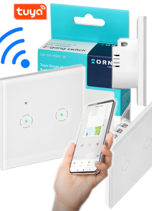 Умный wi-fi выключатель 110-240 в 50/60 гц 10 а orno or-sh-17201/w выключатель дистанционного управления светом