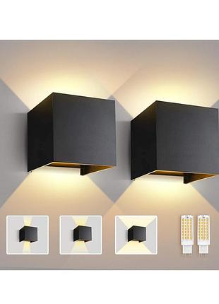 2 шт. светодиодный настенный светил 3000k lureshine g9 g9-2835-88led алюминиевый настенный светильник для дома