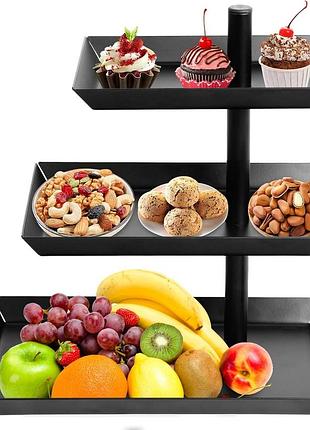 Трёхъярусная подставка высотой 27см three-tier snack stand декоративная подставка ля сервировки