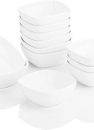 12 шт. набор фарфоровых соусников 170 мл malacasa ramekin-dish-008 маленькая мисочка для соусов/десертов, диаметр 10 см