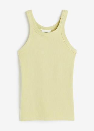 Майка жіноча h&m в рубчик салатова
