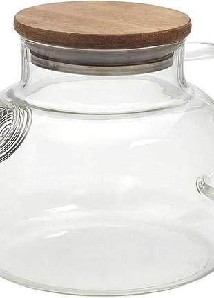 Стеклянный чайник объёмом 900мл home deco factory ka0095 заварочный чайник для подачи напитков