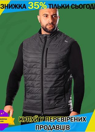 Ku жилетка camotec storm universal fit 2.0 графитовая утепляющая для мужчин легкая ветронепроницаемая uni2l_k