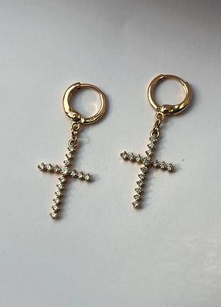Сережки позолота