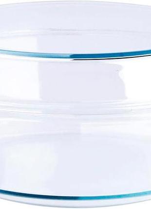 Круглая форма для запекания 1 л fenix round tempered glass casserole форма из закаленного стекла с крышкой