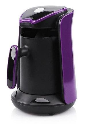 Кофеварка domotec ms-102s настольная 600вт для быстрого приготовления кофе purple