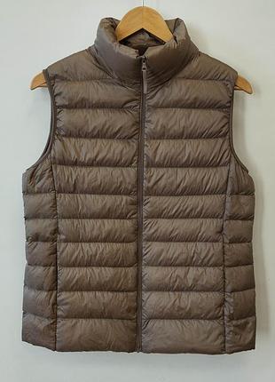Женская ультралёгкая пуховая жилетка uniqlo ultra light down (размер l)