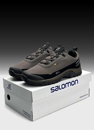 Чоловічі кросівки salomon shelter gtx brown black термо
