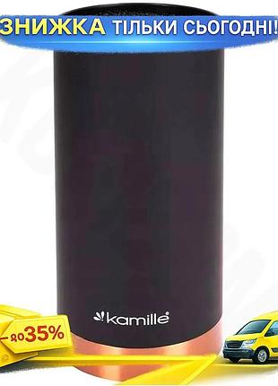 Ku підставка для ножів universal fit kamille blackrose кругла пластикова колода для зберігання та суші uni2l_k