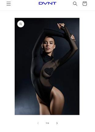 Жіноче боді dvnt lingerie чорне розмір s-m